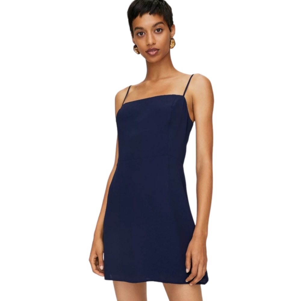 Aritzia Wilfred Navy Indigo Classic Mini Dress, 2